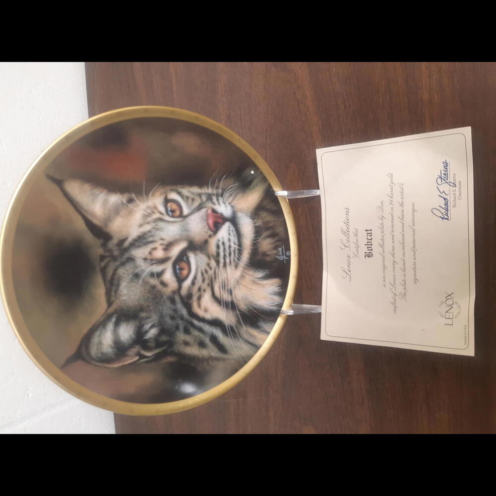 Lenox Bobcat Collector's Plate